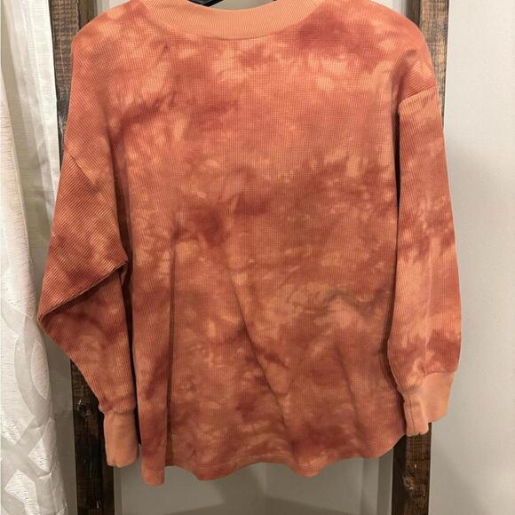 Sonoma Rust Colored Waffle Knit Long Sleeved Top - Picture 2 of 3